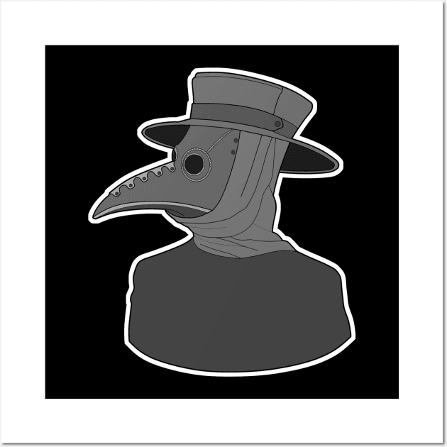 Plague Doctor Classic Bust Design Wall Art by aaallsmiles